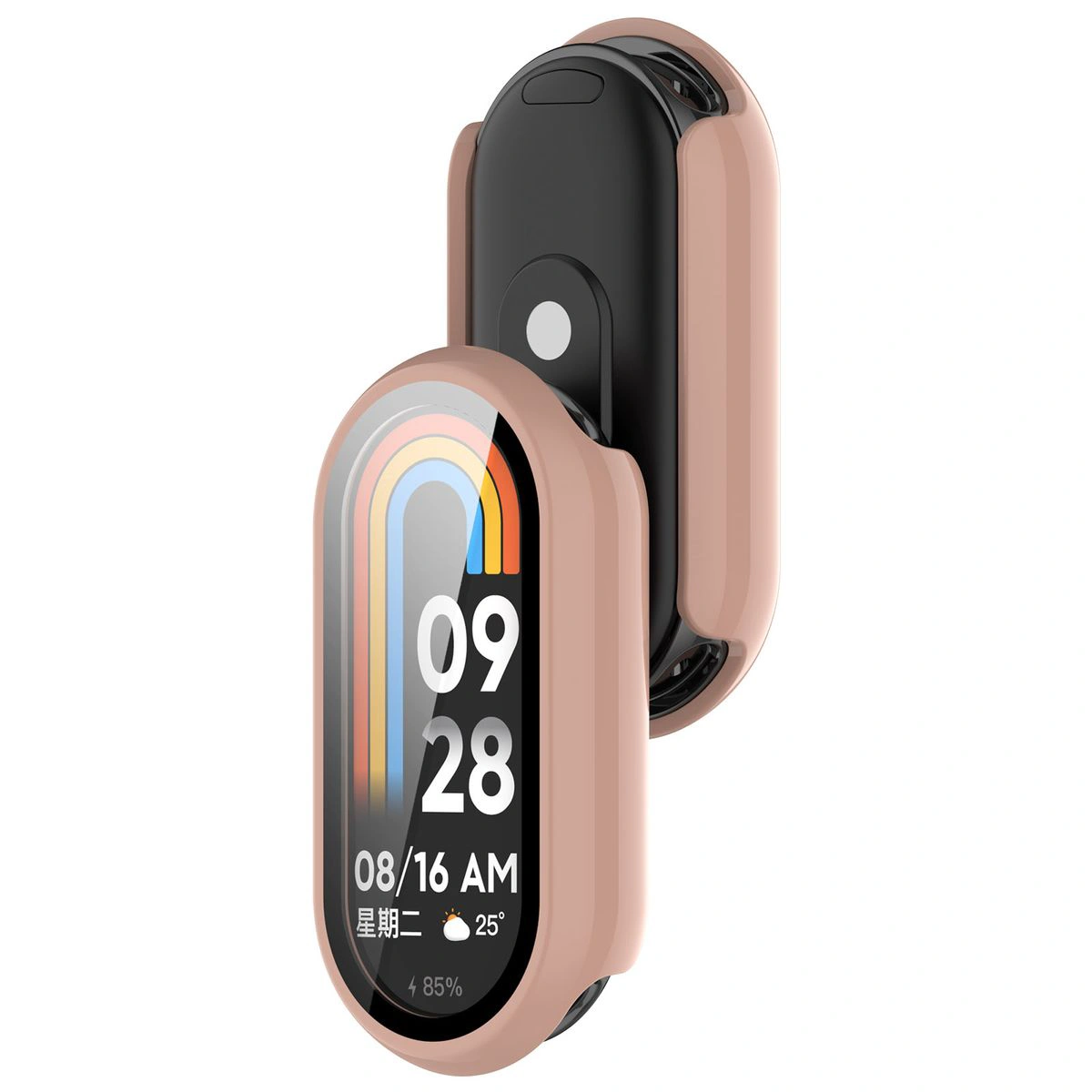 Etui z wbudowanym szkłem Bizon Case Watch Adamo do Smart Band 10